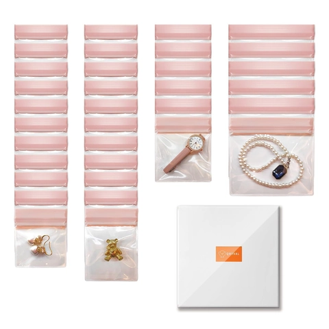 Thickened EVA Jewelry Storage Bag Anti-oxidation Transparent Ziplock Bag For Earrings Necklace Bracelet Waterproof Jewelry Packaging Bag
