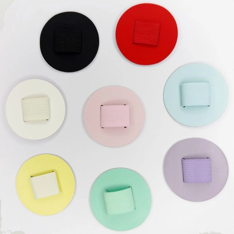 Round PU Leather Self Adhesive Pen Loop Holder Elastic Pen Holder For Notebooks Tablets Planner Stationery Accessories