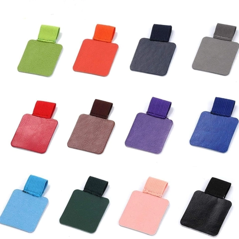 Bucle Portabolígrafos Autoadhesivo de Cuero Artificial Con Banda Elástica para Cuadernos Agendas Tabletas Accesorios de Oficina Colores Múltiples