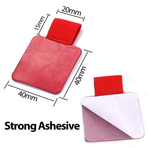 Bucle Portabolígrafos Autoadhesivo de Cuero Artificial Con Banda Elástica para Cuadernos Agendas Tabletas Accesorios de Oficina Colores Múltiples