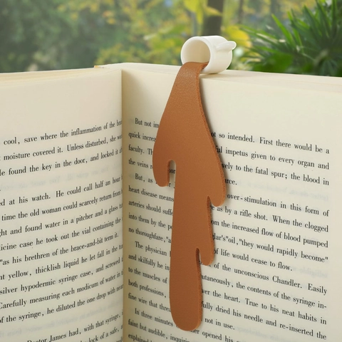 Creative Spilled Coffee Bookmark PU Leather Coffee Cup Shape Unique Book Page Marker For Book Lovers Office School Supply