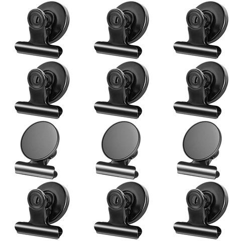 Heavy Duty Metal Magnetic Fridge Clips Strong Magnetic Clamping Clips Refrigerator Whiteboard Clips For Office Kitchen Home Organization