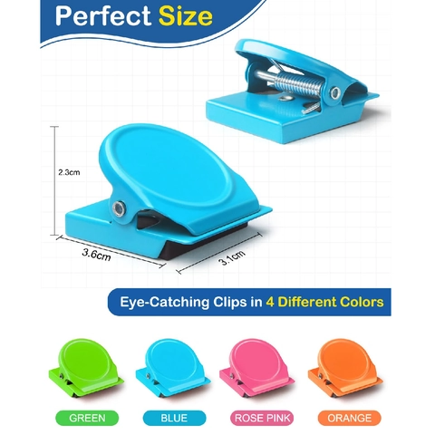 Multicolor Magnetic Fridge Clips For Refrigerator Whiteboard Office Document Memo Metal Magnet Paper Clips Assorted Colors
