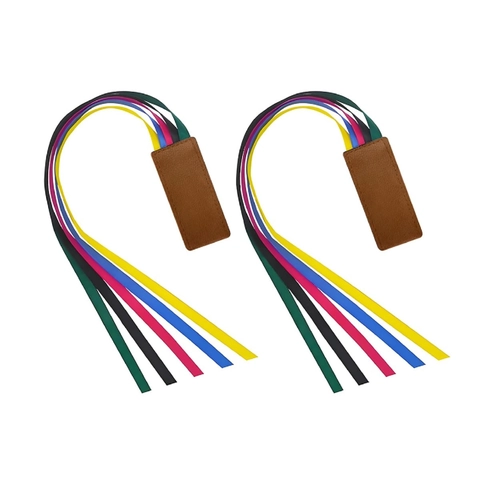 Modern PU Leather Bookmark With Multicolor Ribbons Bible Ribbon Bookmarks Elegant Page Marker For Books Reading Stationery Gift
