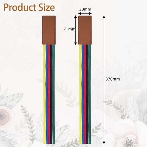 Modern PU Leather Bookmark With Multicolor Ribbons Bible Ribbon Bookmarks Elegant Page Marker For Books Reading Stationery Gift