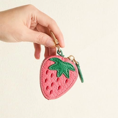 Obstform Mini PU-Leder Geldbörse Niedlicher Schlüsselanhänger Anhänger Für Damen Kinder Multifunktionale Obstmuster Brieftasche