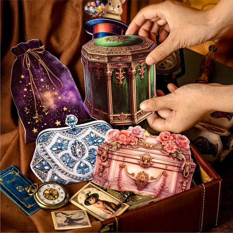 Retro Magic Pandora's Box Series DIY Scrapbook Material Pack Vintage Circus Baroque Apothecary Astrological Mage Stickers