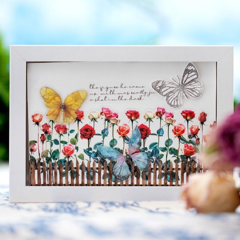 Pegatinas Vintage Florales de PET Spring Mountain Enredadera de Flores Botánica Scrapbooking DIY Material Decorativo