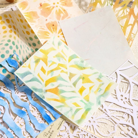 Retro Hohl Textur Material Papier Für Scrapbooking DIY Dekoration Künstlerische Journaling Hintergrund Papier Vielfalt Muster Zubehör