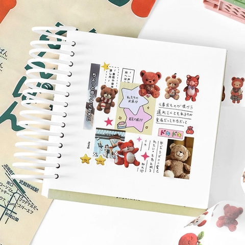 Cute Cartoon Animal Washi Tape Doll Paradise Series Washi Masking Tape For DIY Scrapbooking Diary Decorative Journal Material