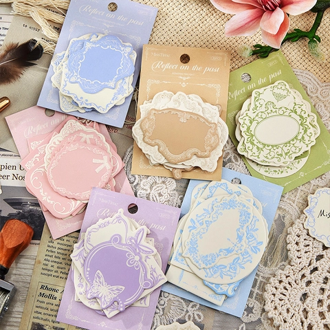 30 Blatt Retro Geprägte Journal Dekorative Aufkleber Spezialpapier Vintage Floral Schmetterling Spitze Collage Material Für Scrapbooking