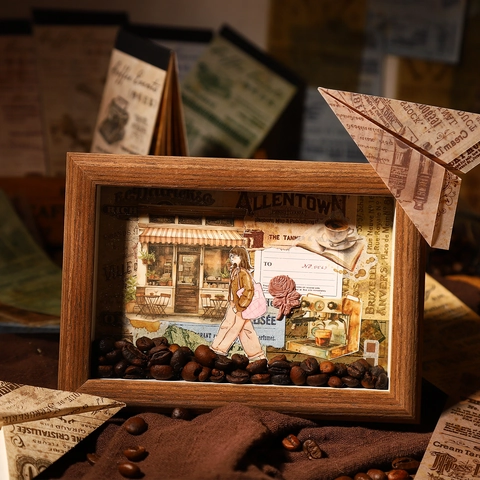 Carta Materiale Per Scrapbooking Serie Vintage Coffee Events Blocchi Per Appunti Decorativi Retro Per Journaling Fai Da Te