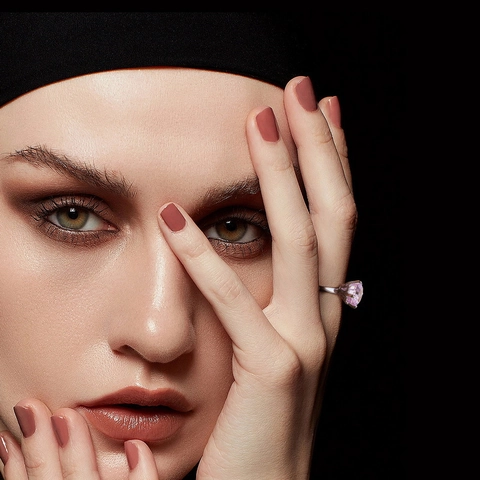 925 Sterling Zilveren Roze Strass Ring Voor Vrouwen Elegante Ronde Snee Grote Steen Kroon Ingelegde Verlovingssieraden