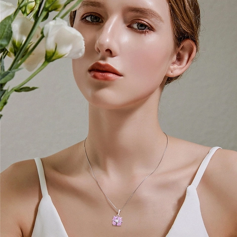 Luxe 925 Sterling Zilver Geel Rechthoekige Strass Hanger Alleen Zonder Ketting Goud Verguld Mode Sieraden Voor Vrouwen