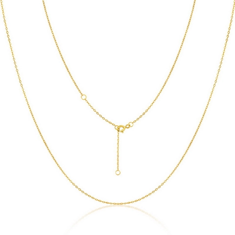 S925 Sterling Silver Adjustable Necklace Chain Cable Link Chain With Spring Clasp For Jewelry Making Pendant Accessory