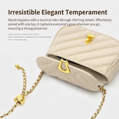 Dames Gewatteerd Chevron Ketting Schoudertas Synthetisch Leer Kleine Vierkante Crossbody Tas Gouden Hardware Elegante Handtas