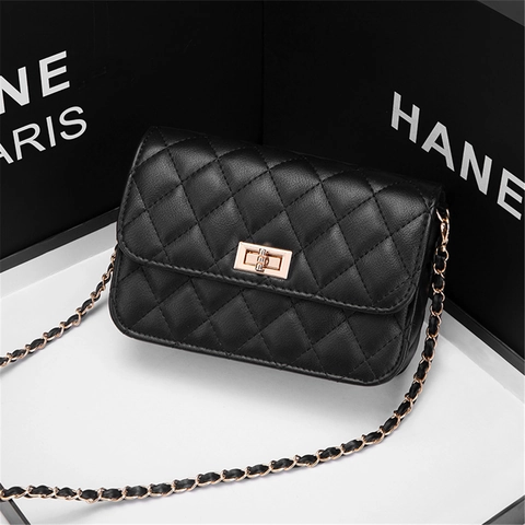 Dames Mode PU Leer Gevoerde Ketting Schoudertas Stedelijk Minimalistisch Kleine Vierkante Crossbody Tas Elegante Avond Clutch Tas