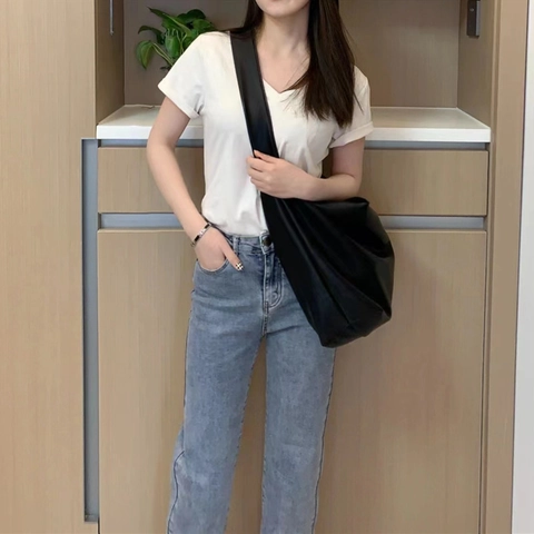 Dames Grote Capaciteit PU Leer Hobo Crossbody Tas Stedelijk Minimalistisch Zachte Tote Schoudertas Voor Dagelijks Woonwerkverkeer
