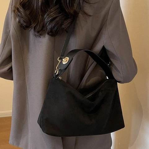 Borsa a Mano Vintage in Pelle Opaca da Donna Semplice Borsa a Tracolla alla Moda Borsa a Spalla Retrò con Tracolla Regolabile