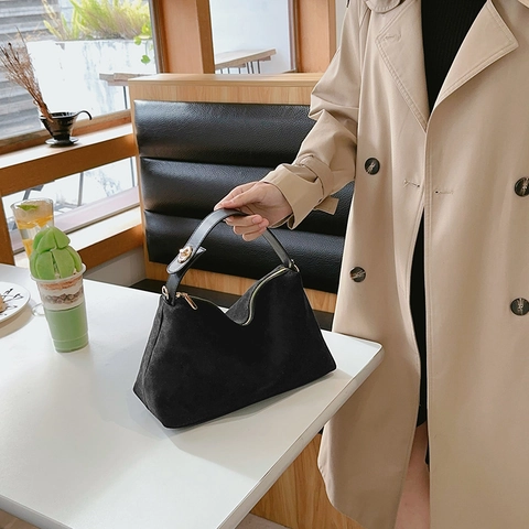 Borsa a Tracolla Vintage in Pelle PU Opaca Per Donna Borsa Hobo Retrò Semplice Borsa a Tracolla alla Moda Con Hardware Dorato Borsa Daily Messenger