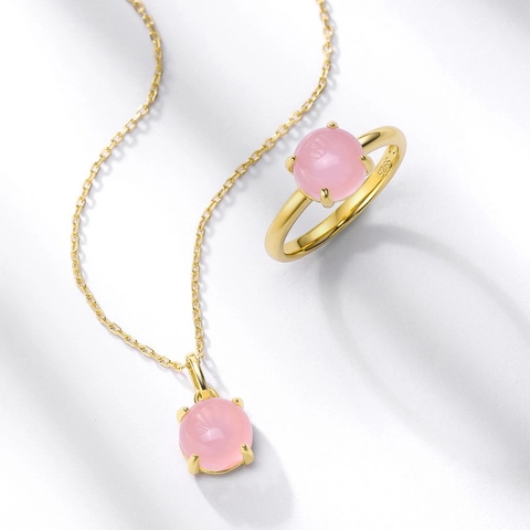 S925 Sterling Silver Gold Plated Colorful Candy Zirconia Cabochon Ring For Women European Luxury Geometric Fashion Jewelry Gift