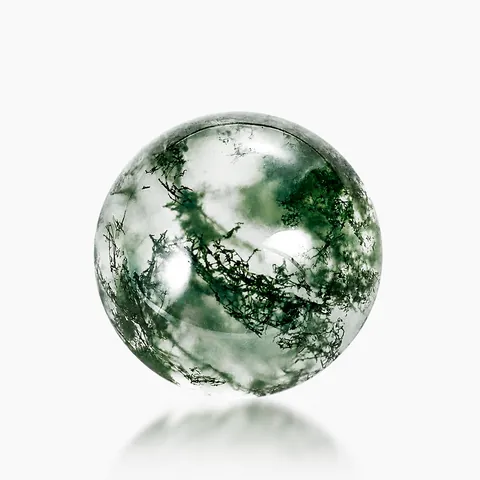 Natural Moss Agate Round Cabochon Loose Gemstones Polished Moss Stone For DIY Jewelry Making Crafts 7mm 8mm