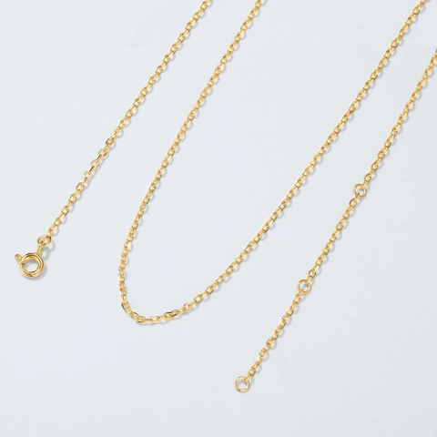 925 Sterling Silver Necklace For Women Minimalist Cable Chain Gold Plated Adjustable Clavicle Chain Fashion Jewelry Accessory