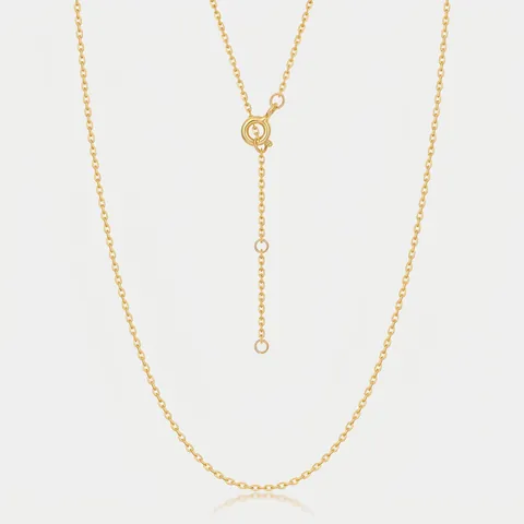 Collana a Catena Regolabile in Argento Sterling 925 per Donna Elegante Collana a Catena Placcata in Oro 10K Gioielli da Donna