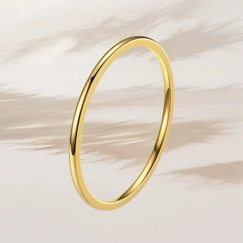 Minimalistischer Edelstahl Glatter Bandring Polierter Titanstahl Stapelbarer Ring Für Damen Herren Täglicher Mode Schmuck