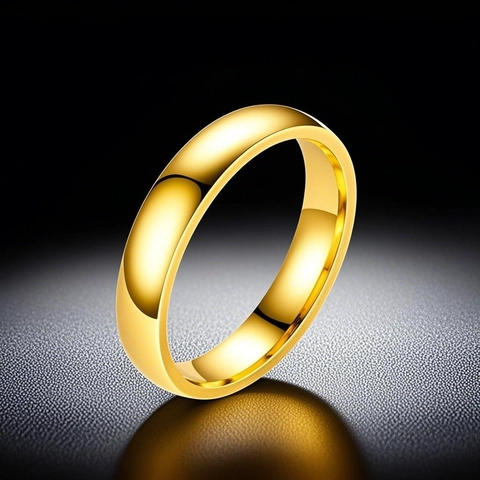Anillo De Acero Inoxidable Minimalista Para Hombres Y Mujeres Banda De Acero De Titanio Pulido Alianza De Boda Clásica Joyería