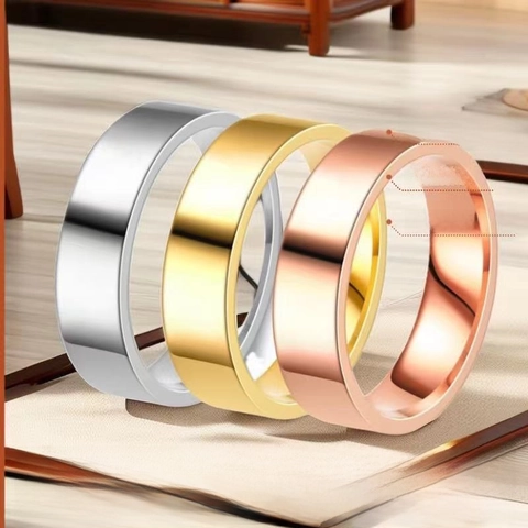 Minimalist Stainless Steel Band Ring For Men Women High Polished Comfort Fit Titanium Steel Ring Plain Simple Finger Ring Jewelry