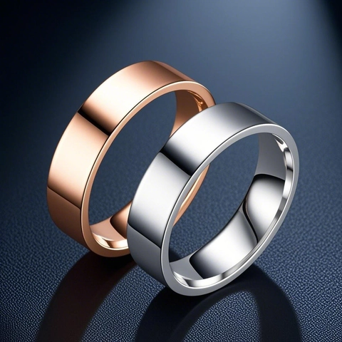 Minimalist Stainless Steel Band Ring For Men Women High Polished Comfort Fit Titanium Steel Ring Plain Simple Finger Ring Jewelry