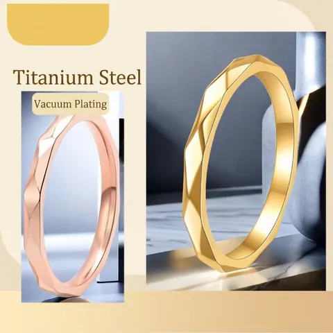 Elegante Anello Geometrico a Rombo in Acciaio Inossidabile per Donna Oro Argento Oro Rosa Strass Intarsiato Gioielli di Moda