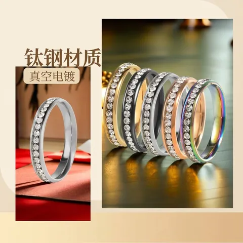 Eternity Ring Titan Edelstahl Zirkonia Eingelegt Stapelbar Minimalistisches Modeband Für Damen