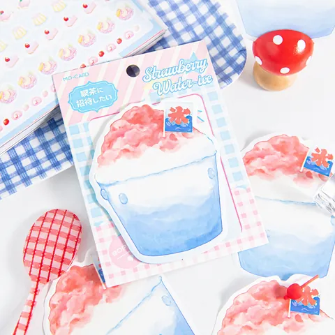 Mo Card Serie Bevande Estive Foglietti Adesivi 30 Pezzi Materiale Cartaceo Scrivibile Decorativo Per Diario Scrapbooking Cancelleria