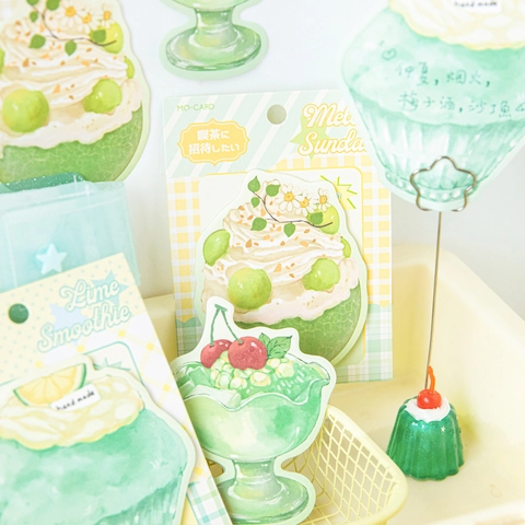 Mo Card Summer Drinks Series Sticky Notes 30 Pieces Decorative Writable Paper Material For Journaling Scrapbooking Office Stationery