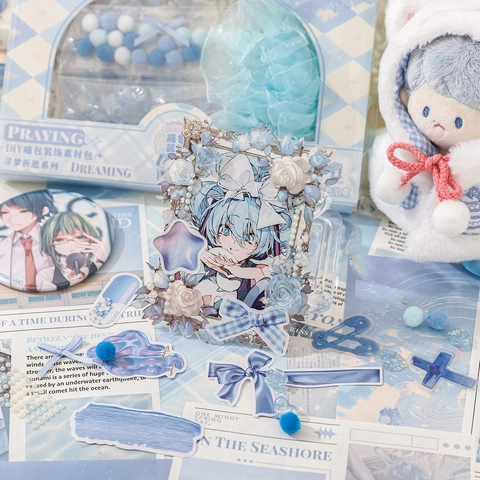 DIY Ita Bag Decoration Material Kit Seeking Dream Prayer Series Kawaii Anime Collage Supplies For Scrapbooking Handbags