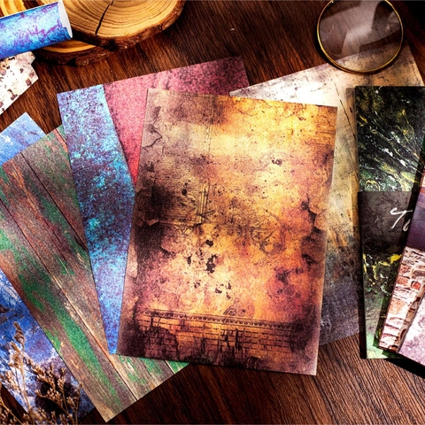 Time Doodle Serie Retro Vintage Materiaal Papier Voor Scrapbooking DIY Decoratieve Graffiti Achtergrond Papier Journaling Knutselbenodigdheden