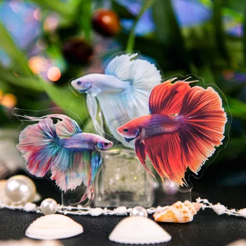 Betta Fisch Serie PET Dekorative Aufkleber Ozean Thema Wasserfest Ästhetisch Scrapbooking Material Für Journaling DIY