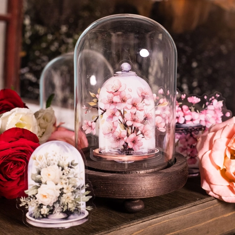 Vintage Vase Traum Serie Aquarell Blume PET Aufkleber Transparente Florale Schmetterling Cloche Aufkleber Für Scrapbooking Journaling DIY Dekomaterial