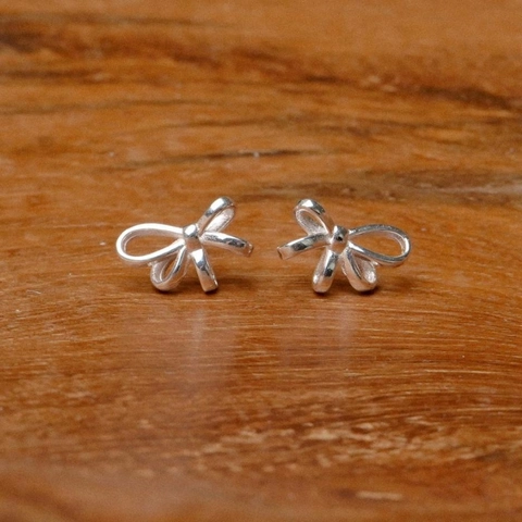 Minimalistische 925 Sterlingsilber Schleife Ohrstecker Für Damen Süßes Schleifendesign Kleine Tägliche Zierliche Schmuck Geschenk