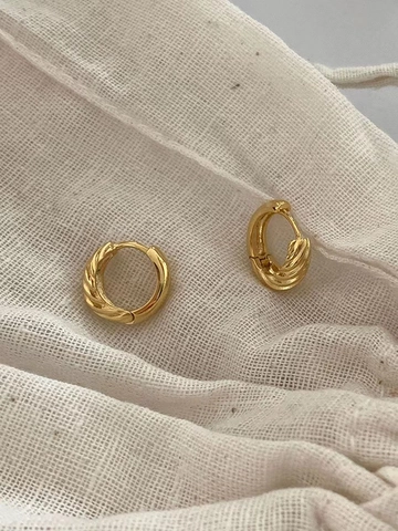 925 Sterling Silver Twisted Hoop Earrings For Women Vintage Geometric Spiral Helix Earrings Gold Silver Electroplated Jewelry
