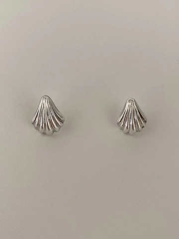 925 Sterling Silver Shell Stud Earrings Vintage Scallop Minimalist Korean Fever Same Style Women Fashion Jewelry Accessory