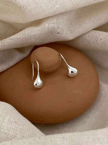 Minimalist 925 Sterling Silver Teardrop Hook Earrings For Women 18K Gold Plated Simple Water Drop Dangle Earrings Elegant Daily Jewelry