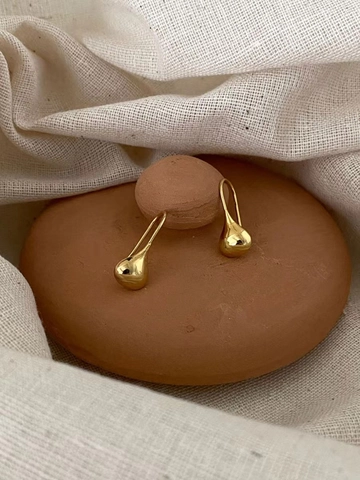 Minimalist 925 Sterling Silver Teardrop Hook Earrings For Women 18K Gold Plated Simple Water Drop Dangle Earrings Elegant Daily Jewelry