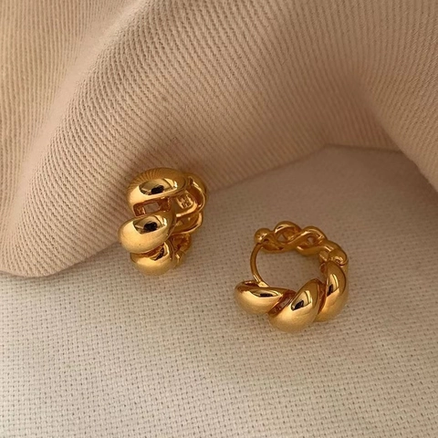 Orecchini a Cerchio Torsione in Argento Sterling 925 Minimalista per Donna Stile Coreano Ins Orecchini Geometrici