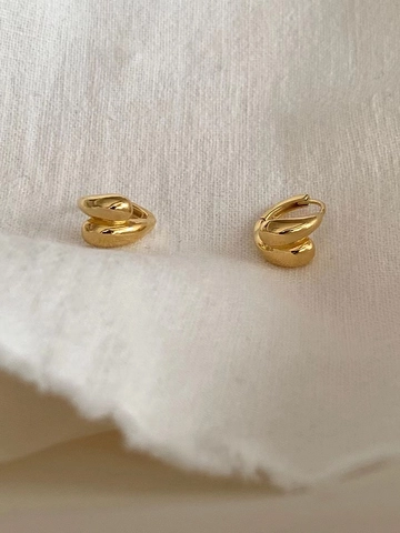 Minimalistische 925 Sterlingsilber Gedrehte Creolen Für Damen 18K Vergoldete Geometrische C-Form Ohrringe Mode Schmuck