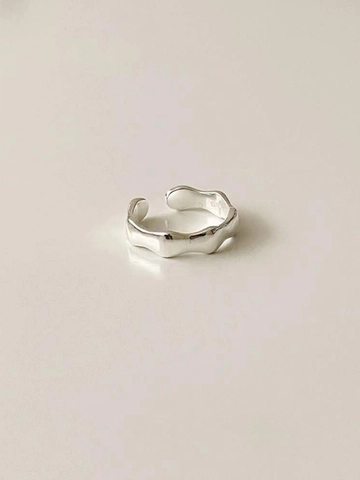 Minimalistisch 925 Sterlingsilber Bambus Offener Ring Für Damen Verstellbar Welle Design Koreanischer Stil Gold Silber Ring Schmuck