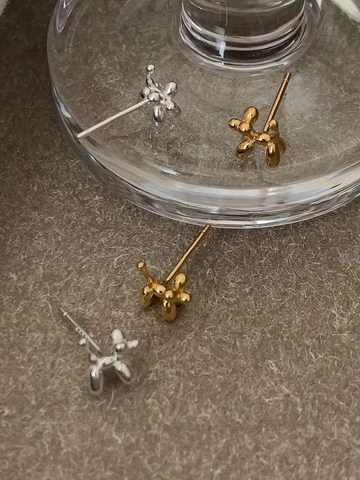 Minimalistische 925 Sterlingsilber Ballon Hund Ohrstecker Für Damen Cooler Stil Süße Tierform Poliert Gold Platin Beschichtete Ohrringe Mode Schmuck Geschenk