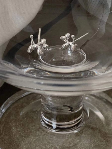 Minimalistische 925 Sterlingsilber Ballon Hund Ohrstecker Für Damen Cooler Stil Süße Tierform Poliert Gold Platin Beschichtete Ohrringe Mode Schmuck Geschenk
